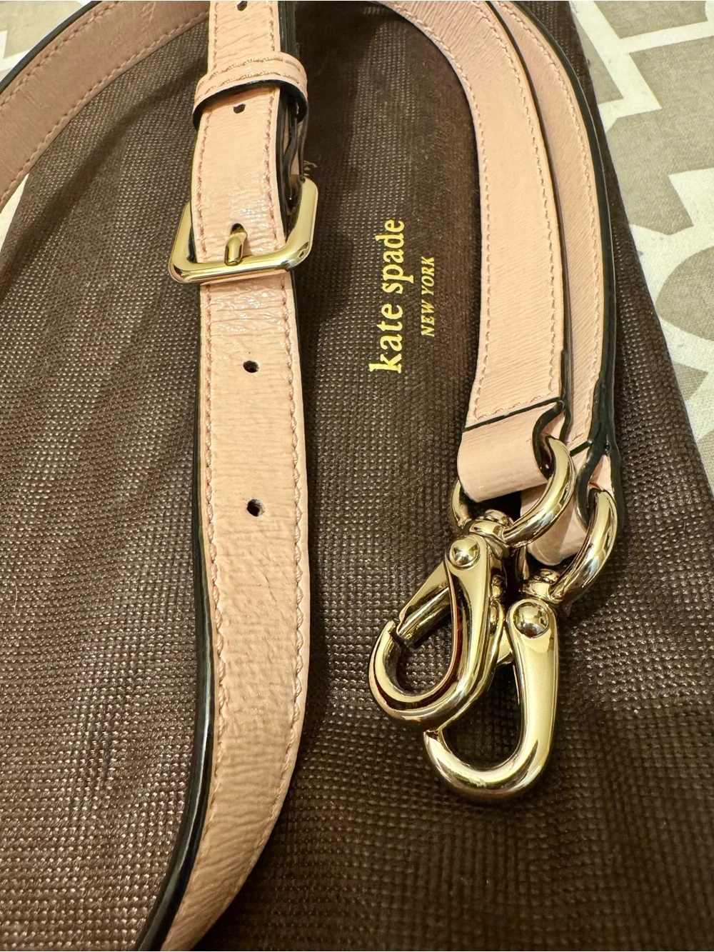 Kate Spade Beacon Court Jeanne Patent Satchel Bag - Blush Pink Bow (Like New)